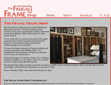 Tablet Screenshot of frugalframeshop.com